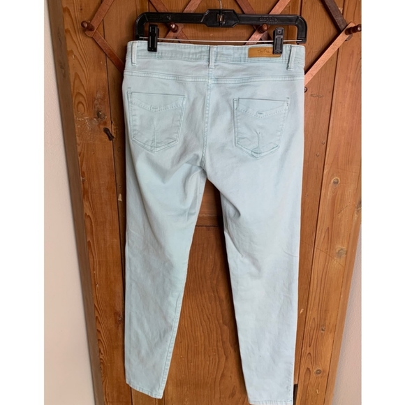 Zara mint green core denim slim fit skinny jeans Size 6 - Picture 3 of 10